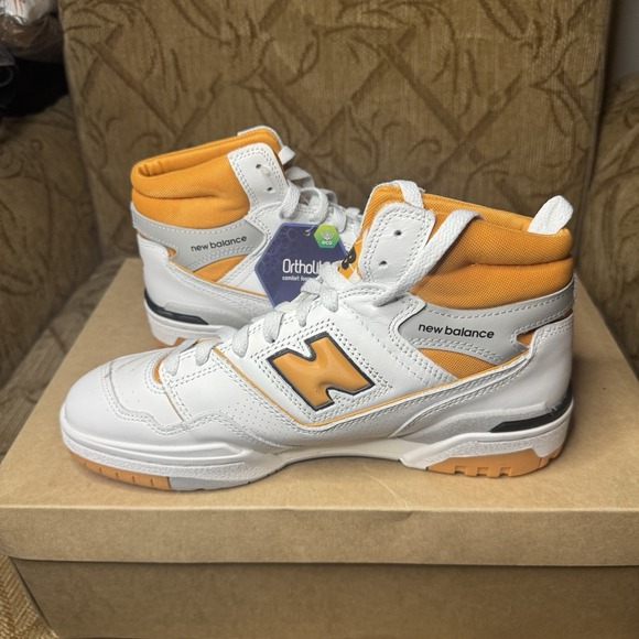 New Balance 650R Canyon Gold White High‎ Top Sneakers - BB650RCL Size 7D - Picture 3 of 10